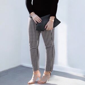 NWT J. Crew gingham midnight blue & white pockets belt loops Sz 14